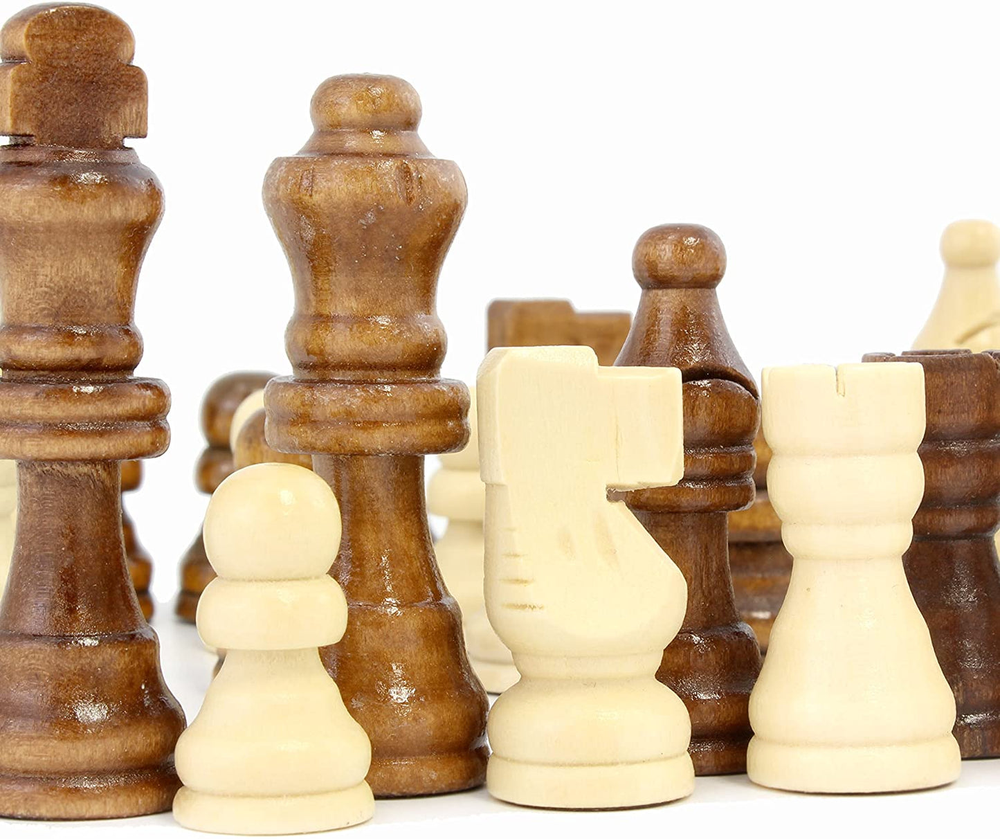 Complete Wooden Chess Pieces (32 Pieces)